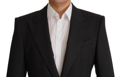 Chaqueta blazer elegante de lana negra ajustada de Dolce &amp; Gabbana