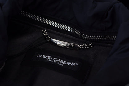 Elegante cazadora bomber negra de Dolce &amp; Gabbana