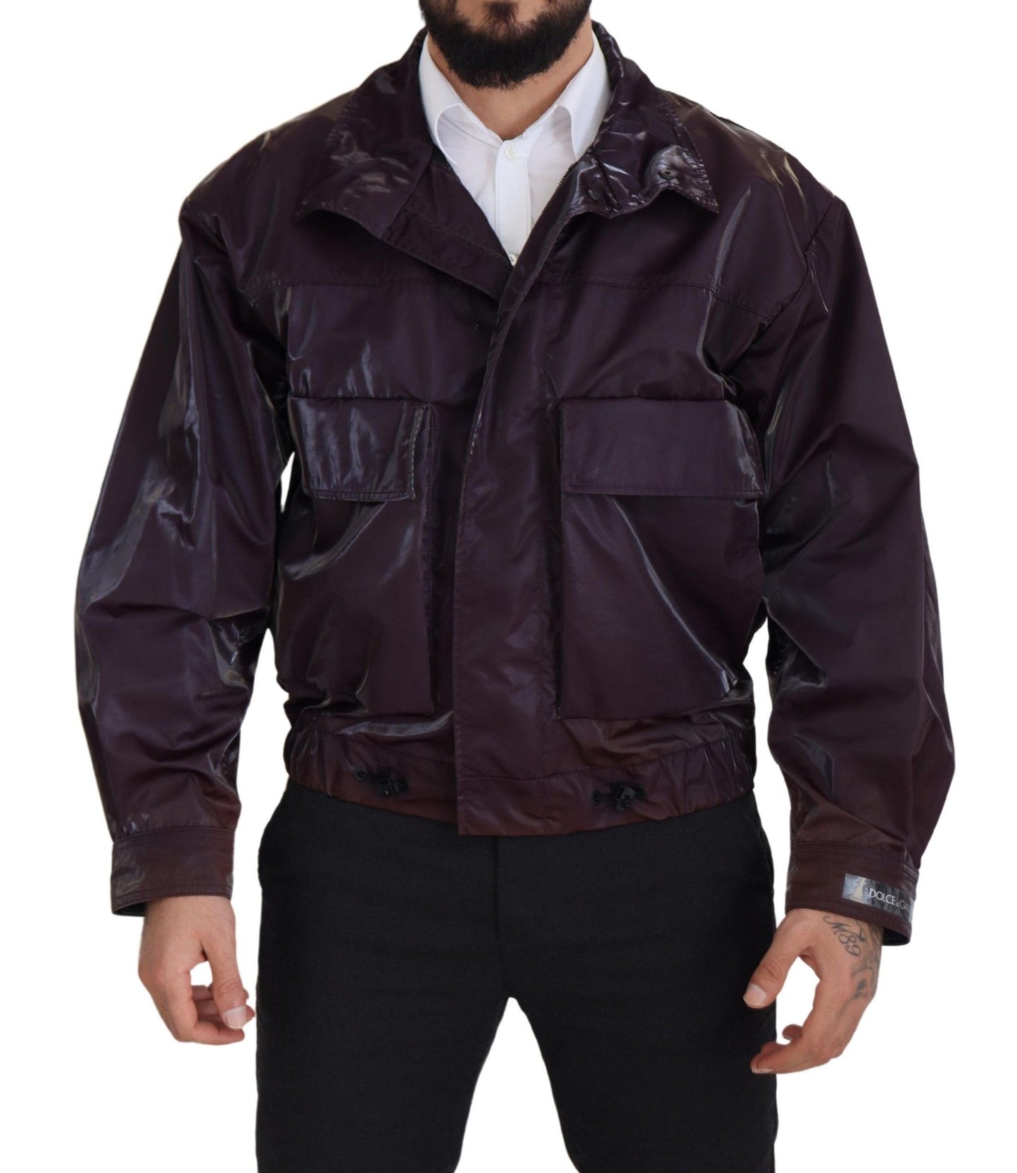 Chaqueta biker elegante color morado de Dolce &amp; Gabbana