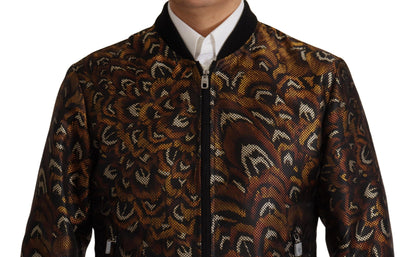 Chaqueta elegante tipo blusón marrón de Dolce &amp; Gabbana