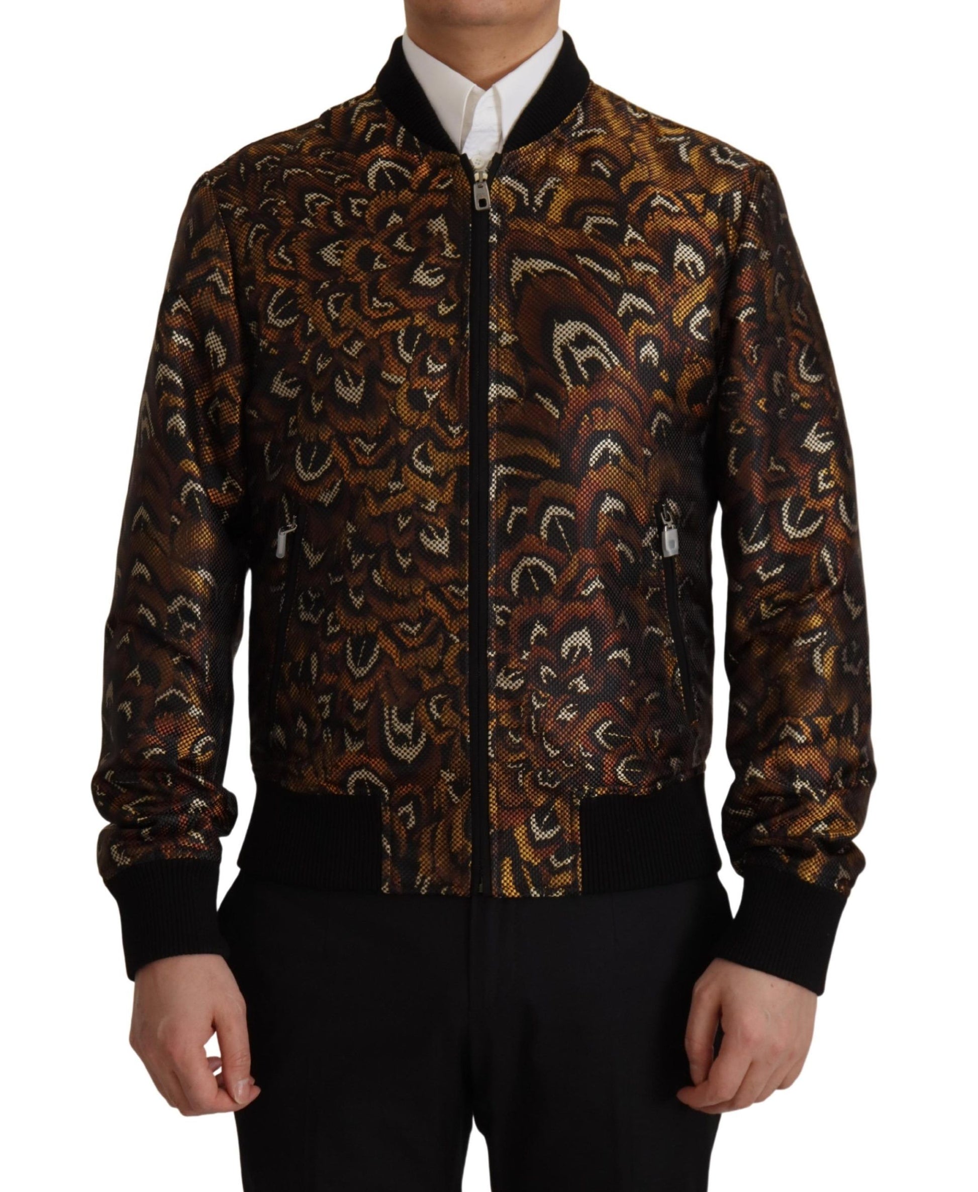 Chaqueta elegante tipo blusón marrón de Dolce &amp; Gabbana