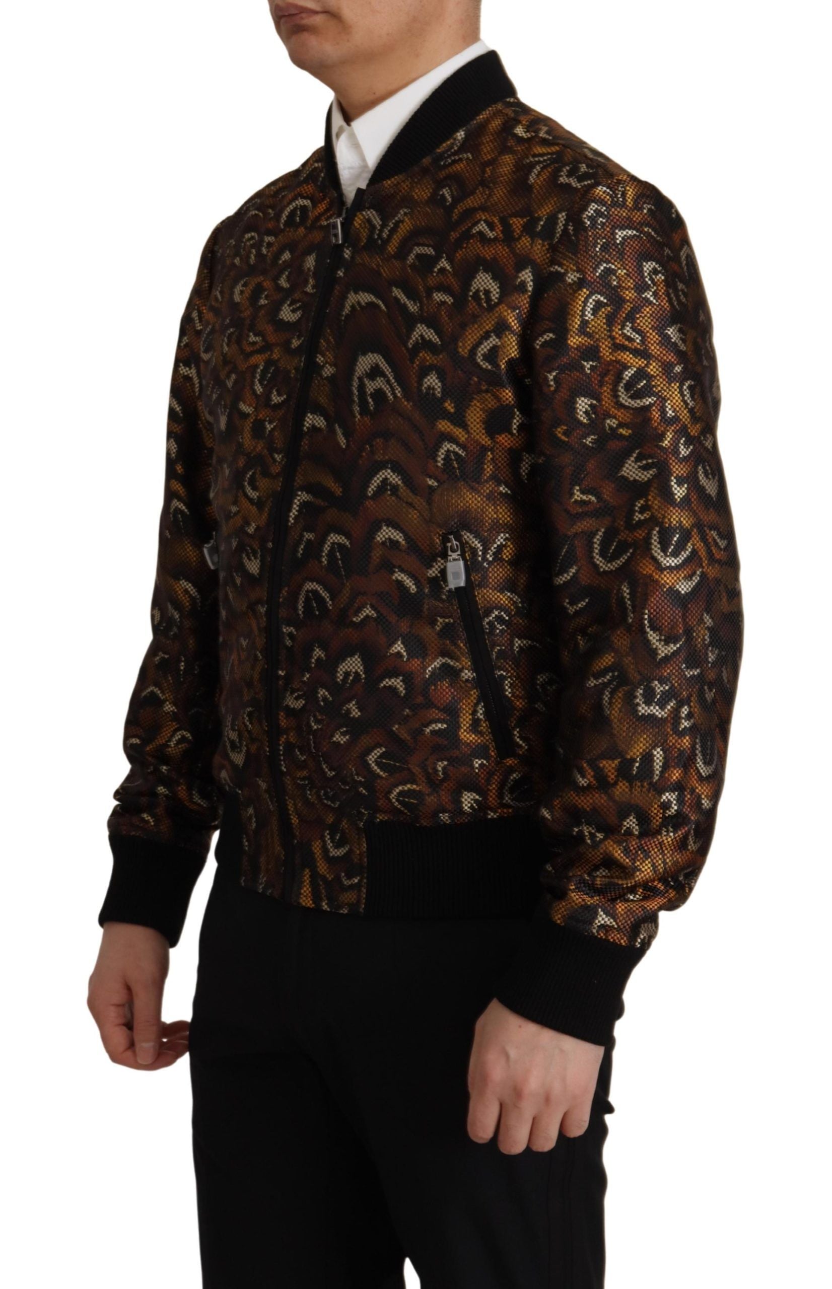 Chaqueta elegante tipo blusón marrón de Dolce &amp; Gabbana