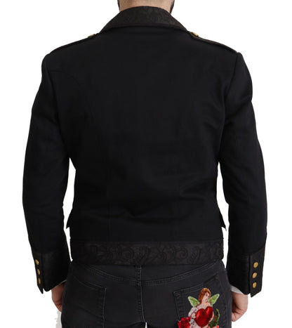 Chaqueta cruzada negra elegante de Dolce &amp; Gabbana