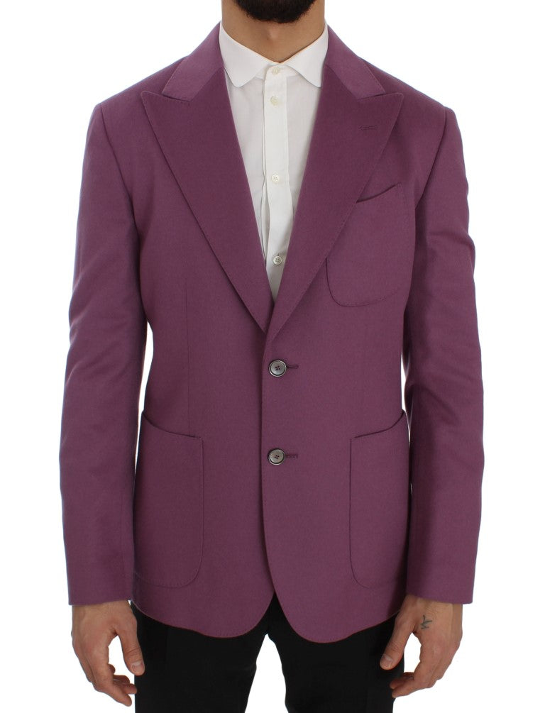 Blazer elegante de mezcla de seda y cachemira en color morado de Dolce &amp; Gabbana