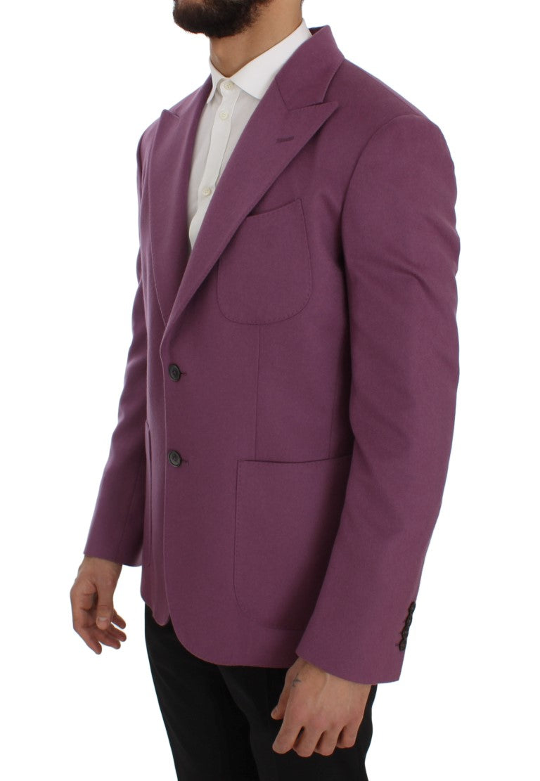 Blazer elegante de mezcla de seda y cachemira en color morado de Dolce &amp; Gabbana