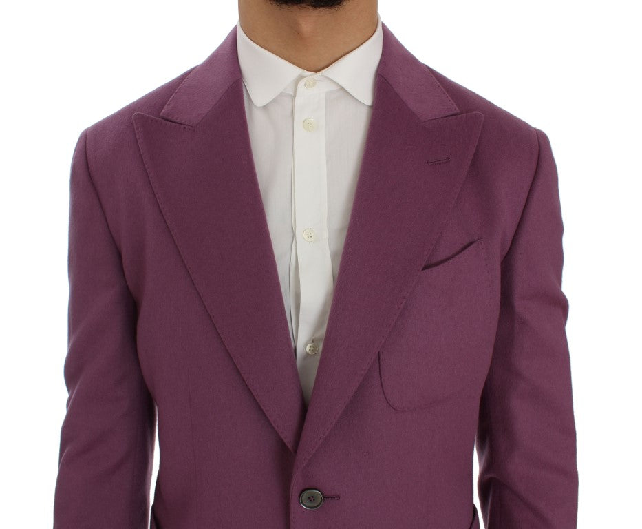 Blazer elegante de mezcla de seda y cachemira en color morado de Dolce &amp; Gabbana