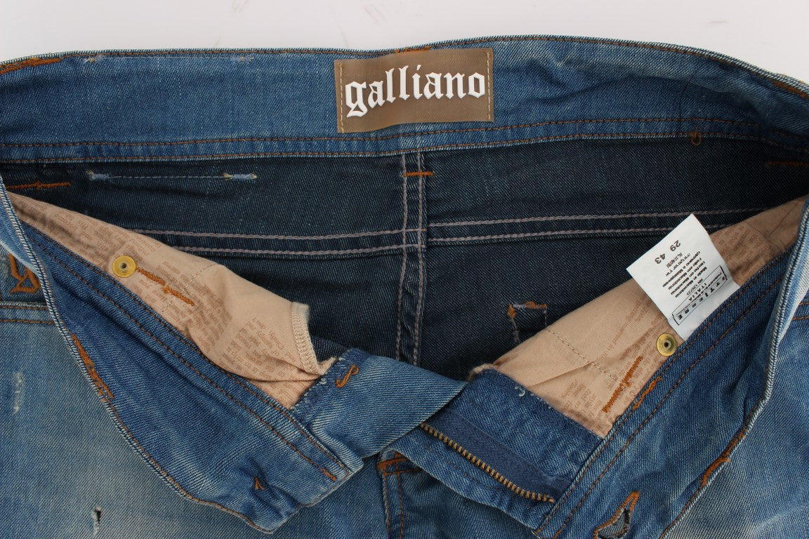 Vaqueros de diseño John Galliano de corte entallado y elegante en color azul