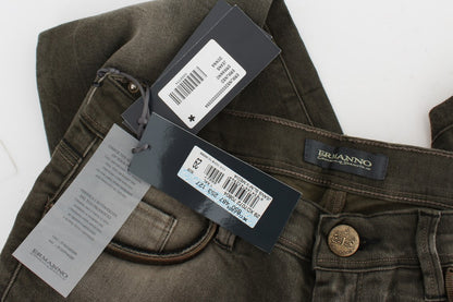 Ermanno Scervino Denim italiano de corte slim en gris chic