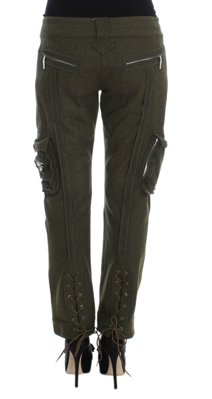 Pantalones cargo verdes elegantes de Ermanno Scervino para un estilo informal