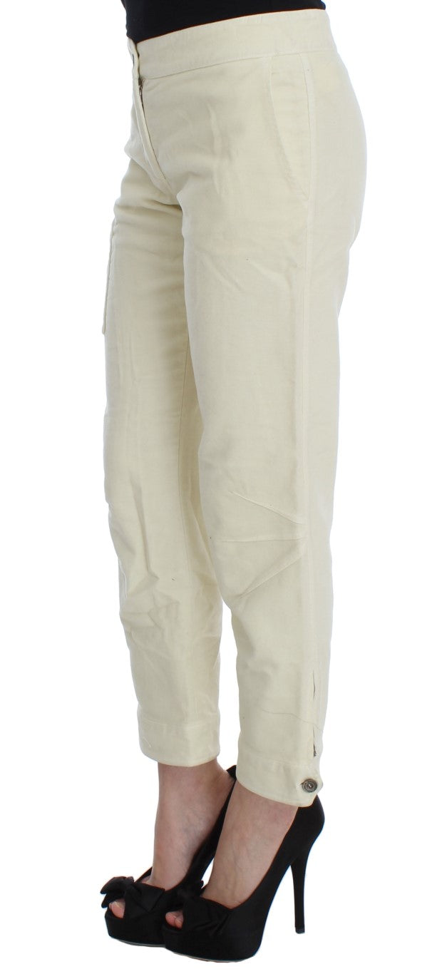 Ermanno Scervino Pantalones elegantes capri beige