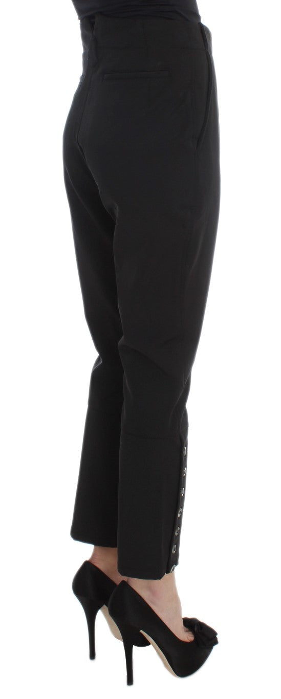 Ermanno Scervino Elegantes pantalones capri recortados en negro