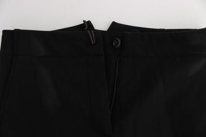 Ermanno Scervino Elegantes pantalones capri recortados en negro