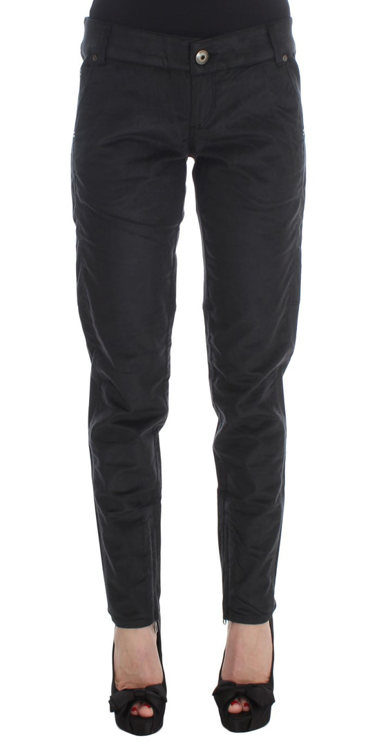 Pantalones negros de corte regular y elegantes de Ermanno Scervino