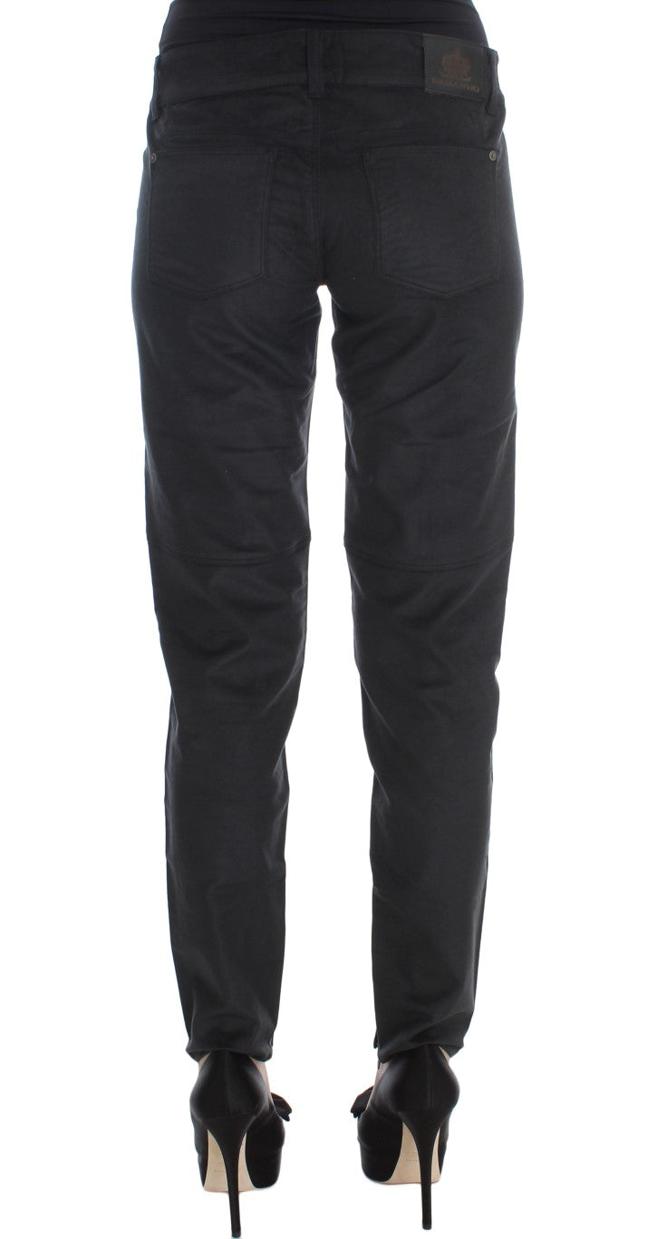 Pantalones negros de corte regular y elegantes de Ermanno Scervino