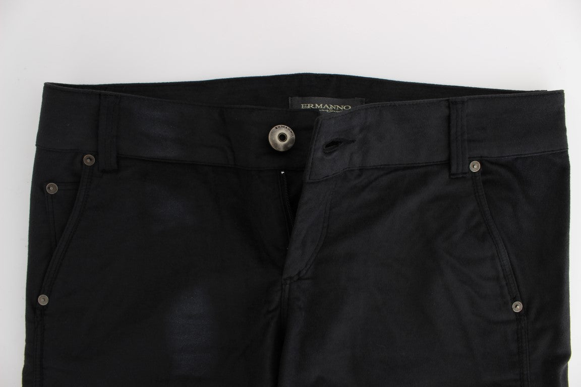 Pantalones negros de corte regular y elegantes de Ermanno Scervino