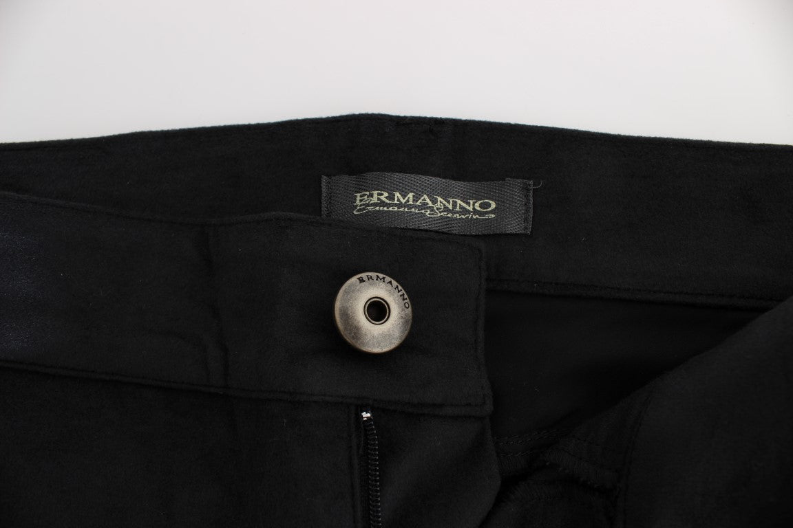 Pantalones negros de corte regular y elegantes de Ermanno Scervino