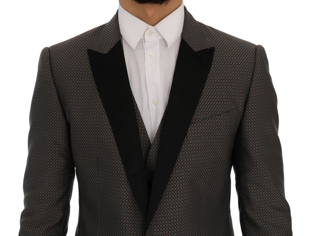 Dolce & Gabbana Multicolor Patterned Slim Fit Blazer