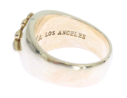 Anillo de plata con diseño llamativo de Nialaya para hombre