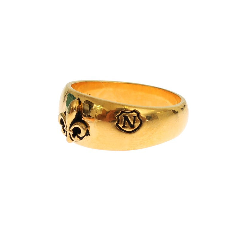Anillo exclusivo para hombre bañado en oro de Nialaya