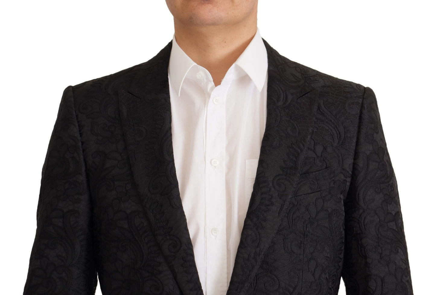 Conjunto de traje Martini negro brillante de Dolce &amp; Gabbana