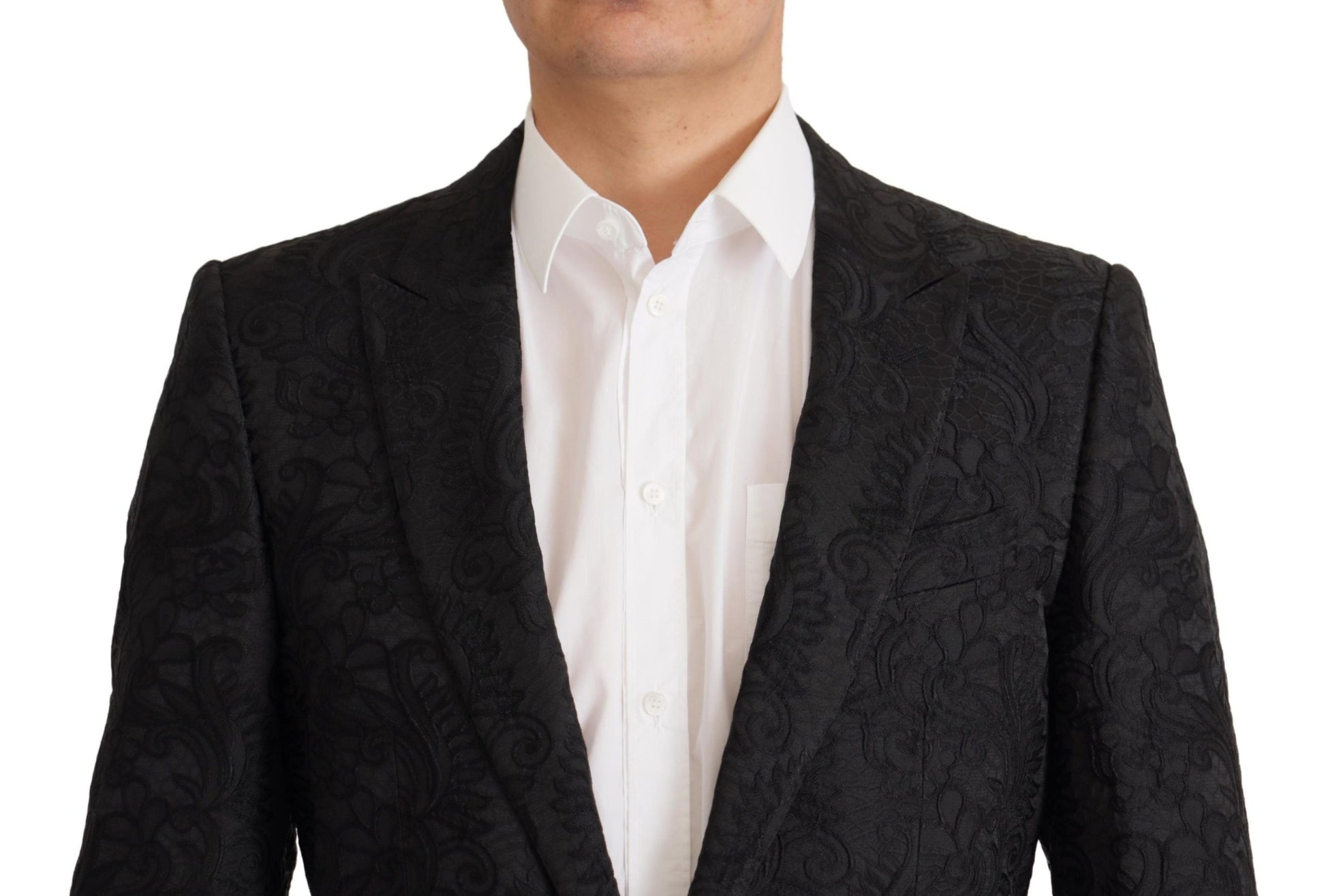 Conjunto de traje Martini negro brillante de Dolce &amp; Gabbana