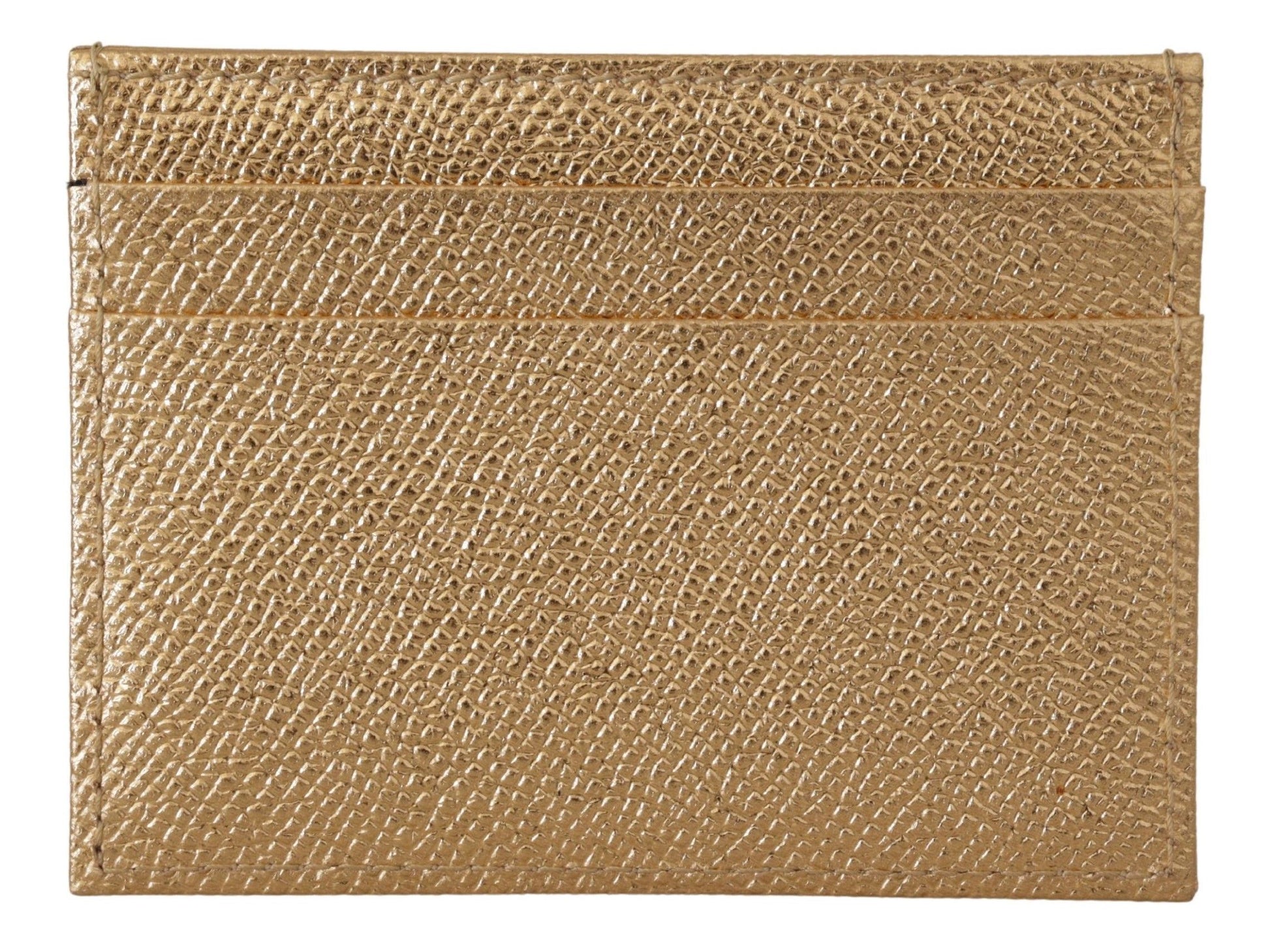 Tarjetero elegante de piel dorada de Dolce &amp; Gabbana