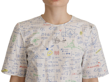 Dolce & Gabbana Algebra Print Round Neck Cotton Tee