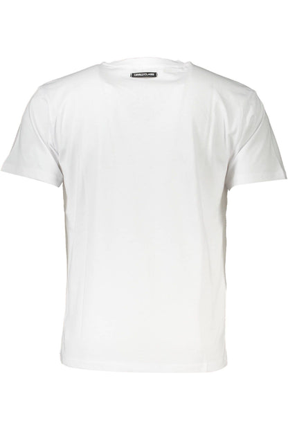 Camiseta elegante con estampado de logotipo en color blanco Cavalli Class
