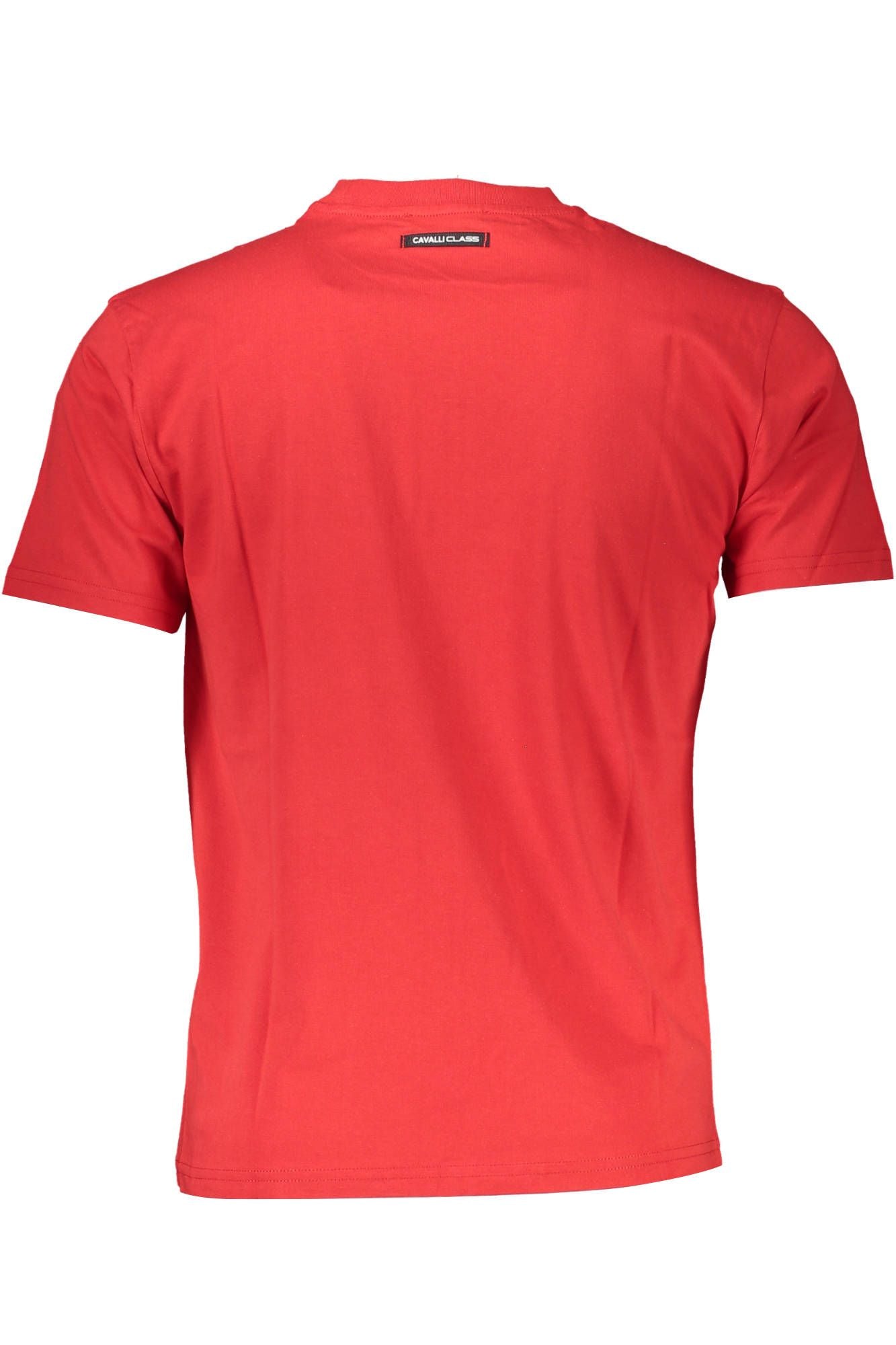 Camiseta elegante con el logotipo estampado en rojo de Cavalli Class