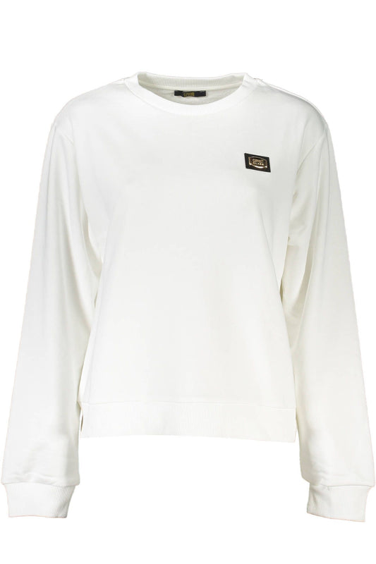 Sudadera acogedora cepillada blanca elegante Cavalli Class