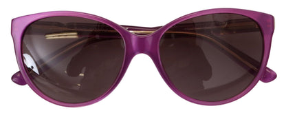 Gafas de sol redondas de acetato color morado elegantes de Dolce &amp; Gabbana