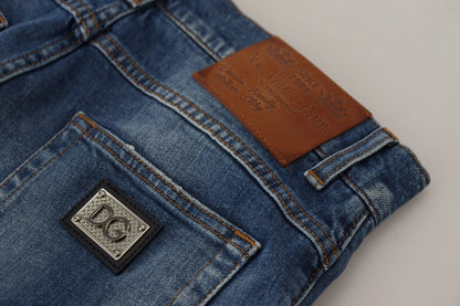 Pantalones cortos de mezclilla ajustados y elegantes de Dolce &amp; Gabbana