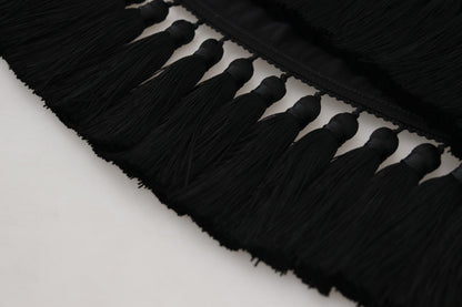 Camiseta elegante de manga corta de algodón negra de Dolce &amp; Gabbana