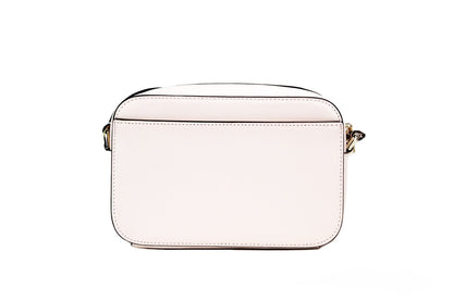 Bolso bandolera Staci Mini de piel Saffiano rosa claro para cámara