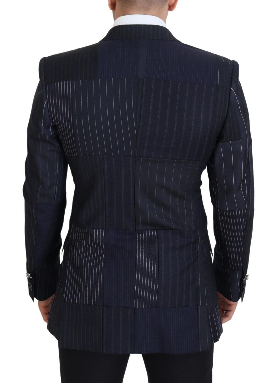 Blazer cruzado ajustado y elegante en azul marino de Dolce &amp; Gabbana