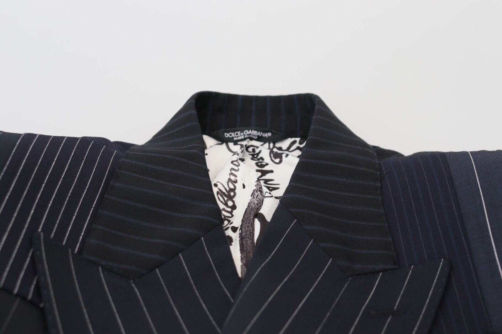 Blazer cruzado ajustado y elegante en azul marino de Dolce &amp; Gabbana