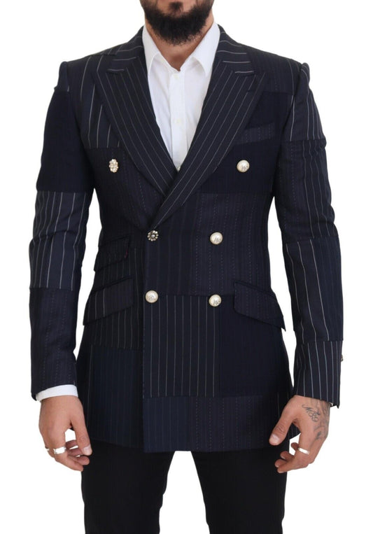 Blazer cruzado azul marino de corte entallado de Dolce &amp; Gabbana
