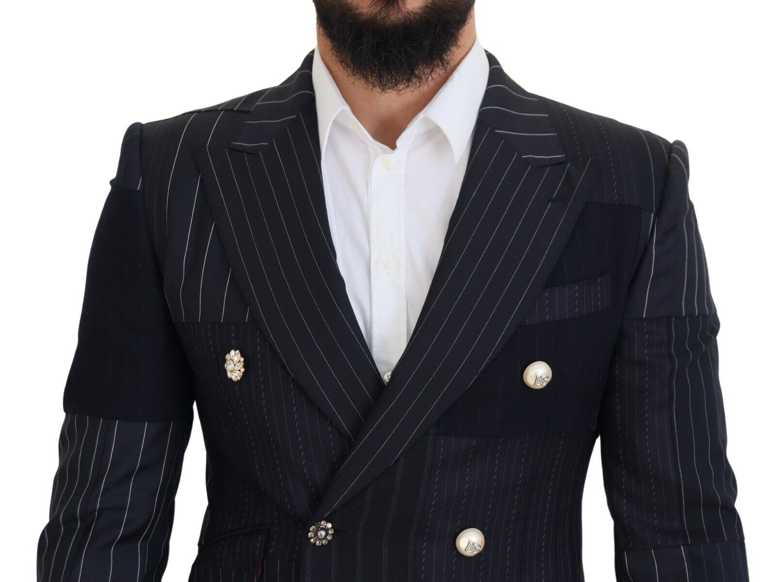 Blazer cruzado azul marino de corte entallado de Dolce &amp; Gabbana