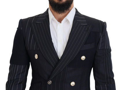 Blazer cruzado azul marino de corte entallado de Dolce &amp; Gabbana