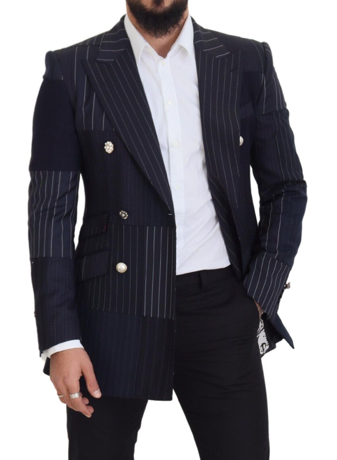 Blazer cruzado azul marino de corte entallado de Dolce &amp; Gabbana