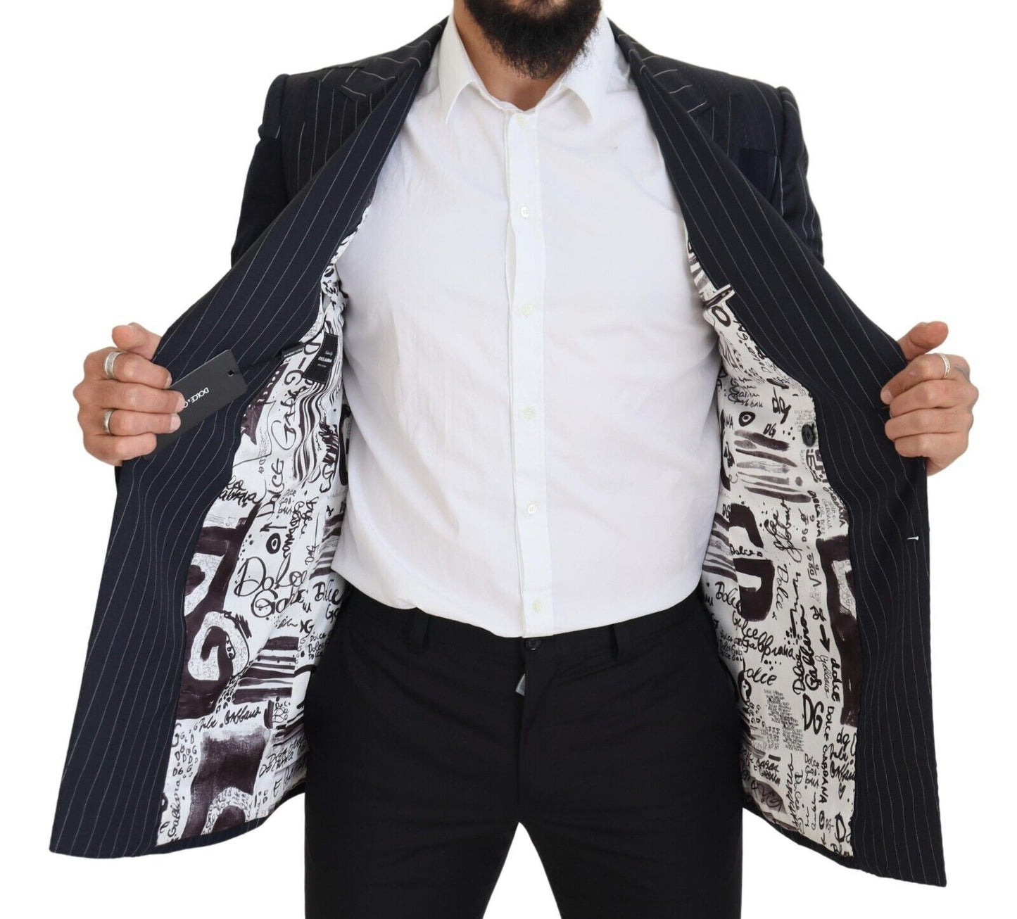 Blazer cruzado azul marino de corte entallado de Dolce &amp; Gabbana