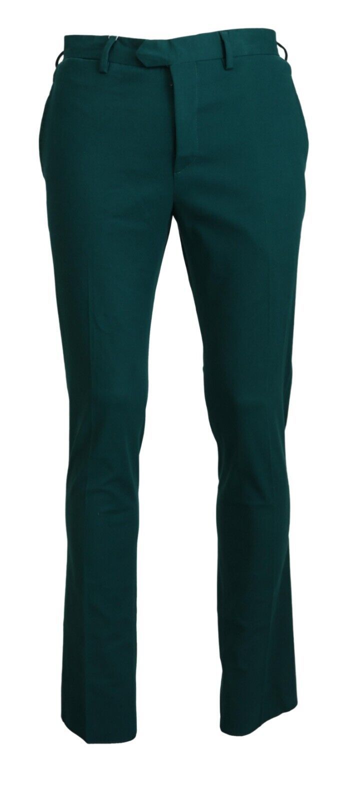 Pantalones de algodón puro verde de corte elegante BENCIVENGA