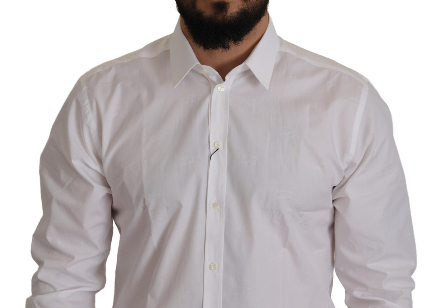 Dolce & Gabbana Elegant Slim Fit White Martini Dress Shirt