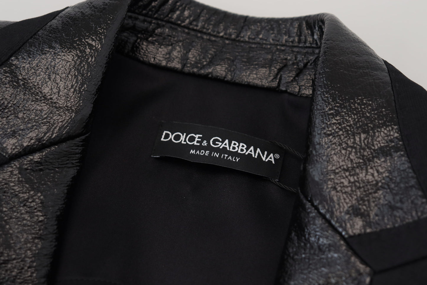 Chaqueta corta elegante negra de diseñador de Dolce &amp; Gabbana