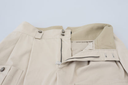 Pantalones elegantes de algodón beige de Dolce &amp; Gabbana