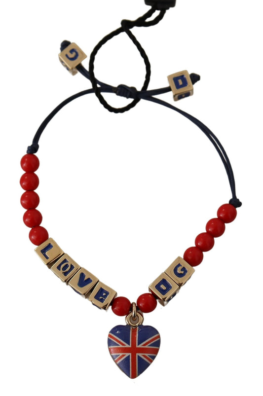 Pulsera elegante de Dolce &amp; Gabbana en cristal azul, rojo y zamak