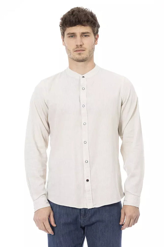 Camisa de lino blanca para hombre Baldinini Trend