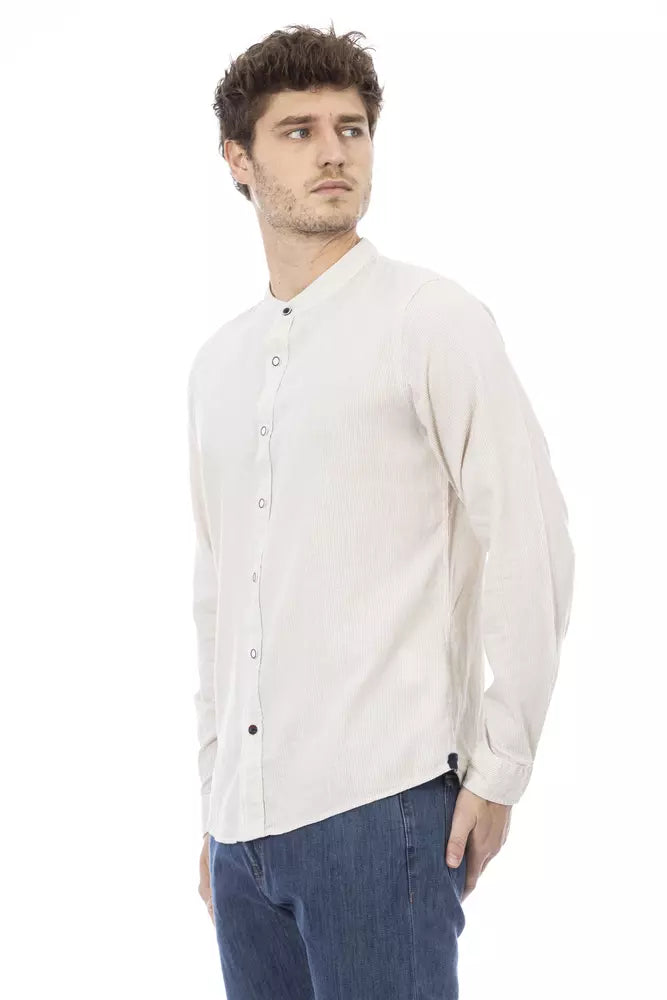 Camisa de lino blanca para hombre Baldinini Trend