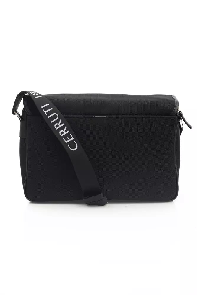 Bolso bandolera de nailon negro para hombre Cerruti 1881