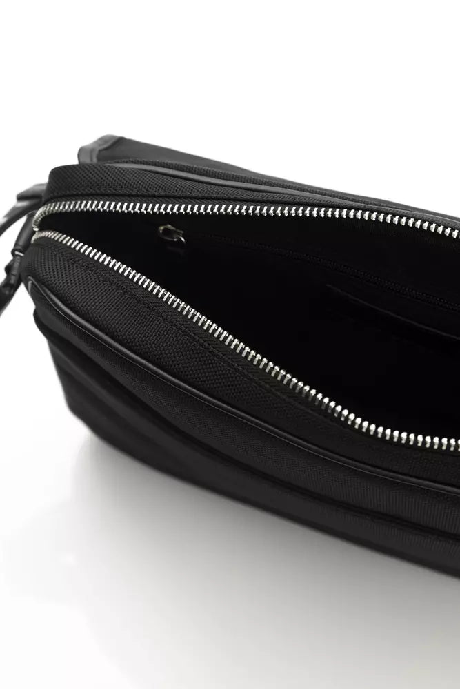 Bolso bandolera de nailon negro para hombre Cerruti 1881